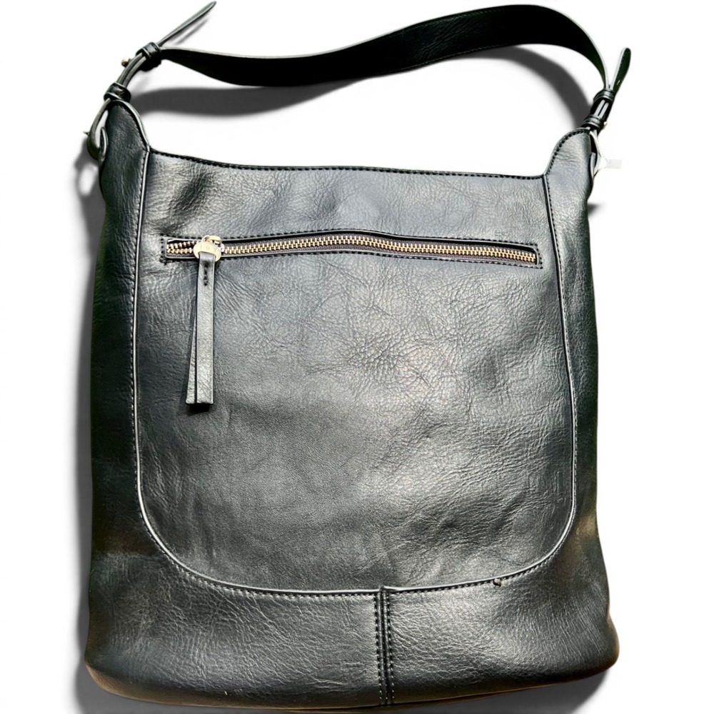 Bucket Bag Joy Susan Adele Black Vegan Leather Large New With Tags Womens Purse